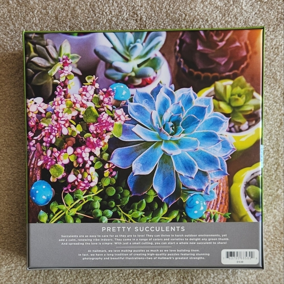 Hallmark Pretty Succulents 1000 Piece Jigsaw Puzzle - Picture 3 of 4